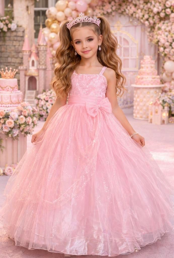Magnifique Robe de Princesse Rose Pailletée – 10 ans, Enfants & Bébés, Vêtements enfant | Taille 140, Comme neuf, Enlèvement