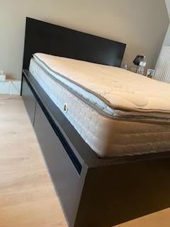 Te koop: compleet tweepersoonsbed 140x200 inclusief matras, Maison & Meubles, Chambre à coucher | Lits, /, 140 cm, Enlèvement