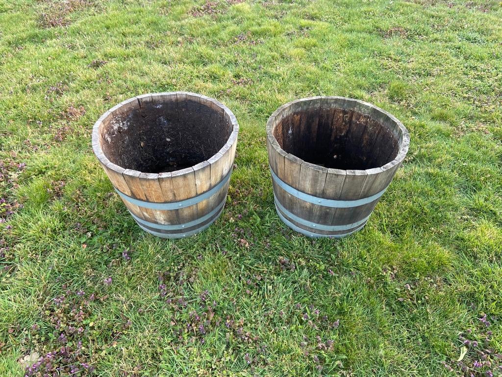 houten tonnen, Ophalen, Gebruikt, Metaal