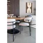 4 chaises de salle à manger Bouclé beige/gris, Maison & Meubles, Neuf, Autres couleurs, Enlèvement, Cinq, Six Chaises ou plus