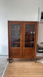 Vitrine en bois avec marbre, Maison & Meubles, 25 à 50 cm, 100 à 150 cm, Utilisé, Chêne