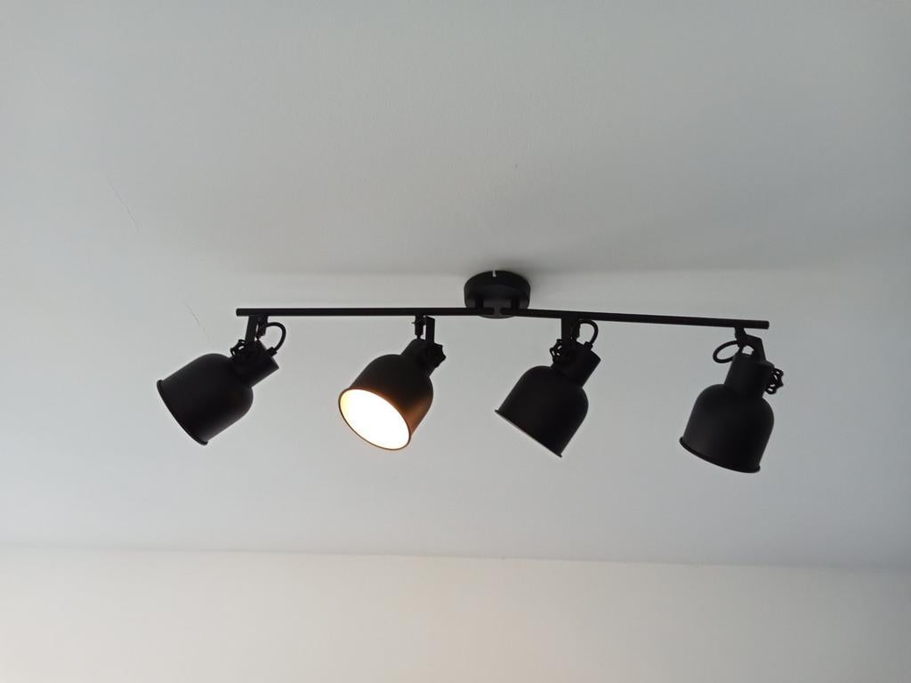 Lot Spots style industriel métal noir, Maison & Meubles, Enlèvement