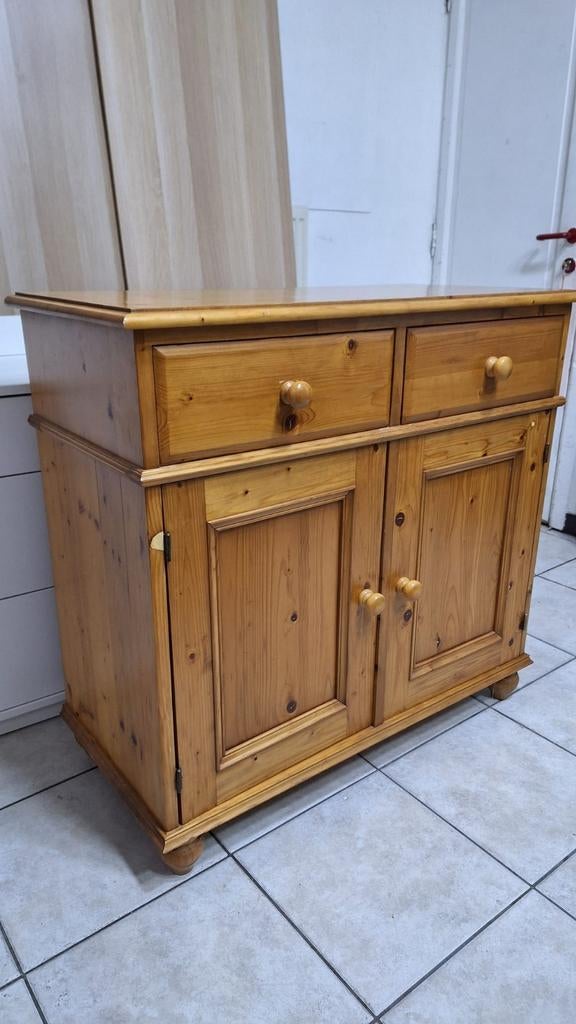 Petit buffet bahut 2 portes 2 tiroirs en bois, Maison & Meubles, Enlèvement