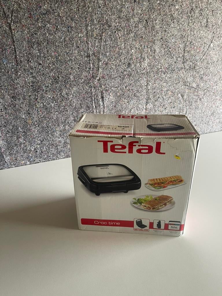 Machine à grill/croque Tefal Croc Time Contact — NEUVE, Electroménager, Gaufriers, Neuf, Enlèvement