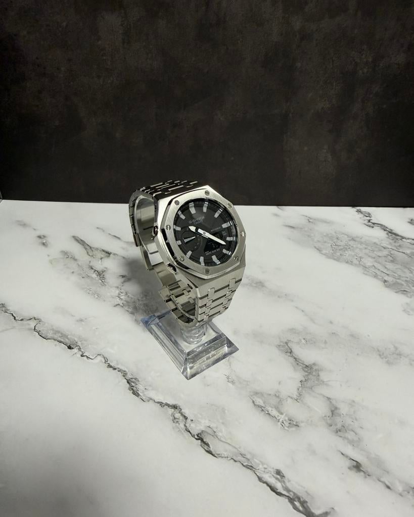 Casio G-Shock GA-2100 Mod : Full steel, Bijoux, Sacs & Beauté, Neuf, Casio, Enlèvement ou Envoi, Acier