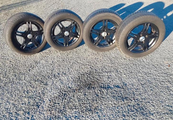 Jantes en alliage avec des pneus été 185/55-14 pour Opel, Auto-onderdelen, Banden en Velgen, Banden en Velgen, Zomerbanden, 14 inch