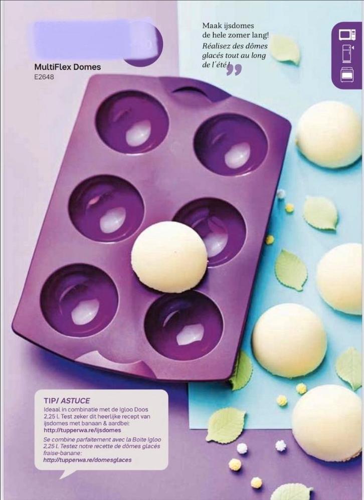 Tupperware Multiflex Domes, Hobby & Loisirs créatifs, Confection de Gâteaux & Cupcakes, Moule, Enlèvement ou Envoi
