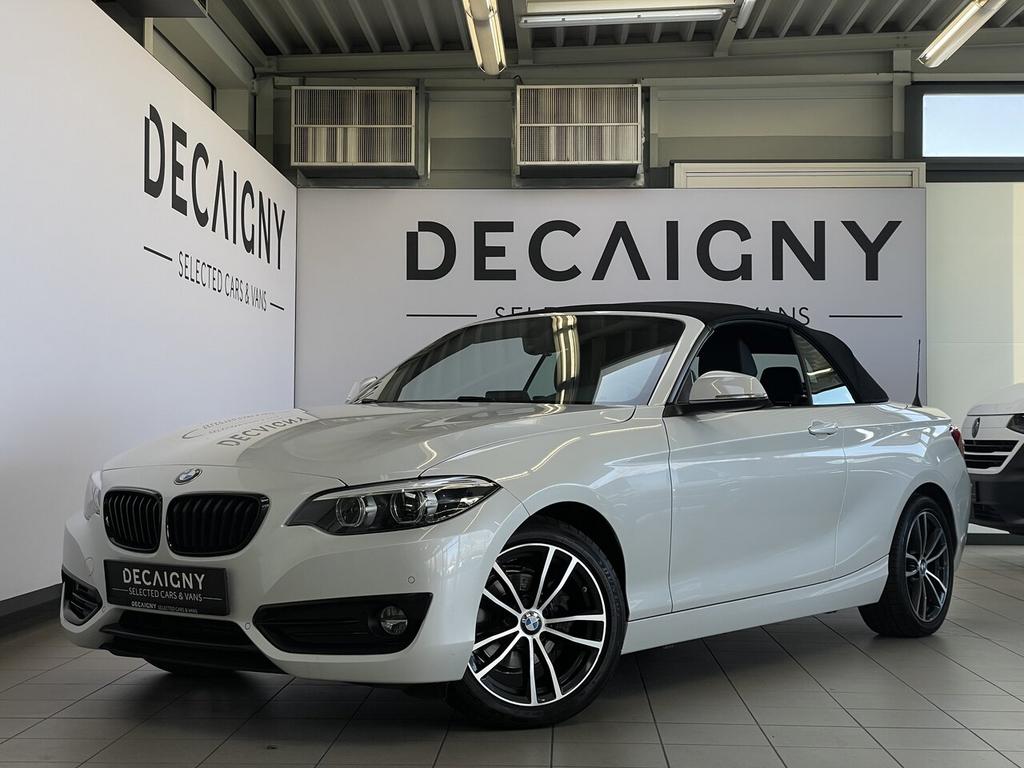 BMW 218 1.5i Cabriolet *Leder*Sensoren voor/achter, Auto's, 4 zetels, Wit, Bedrijf, Handgeschakeld