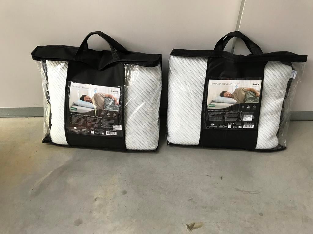 2 x oreillers Tempur Prima Technologie SmartCool 60x50 cm, Enlèvement, Neuf, Une personne, Oreiller