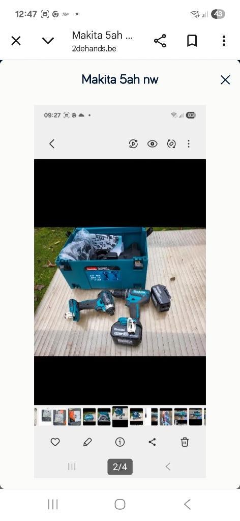 Nw makita 5 ah, Ophalen of Verzenden