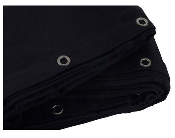 NIEUWE THEATERDOEK VLAMWEREND ZWART 6M BREED, 3 M HOOG, Ophalen of Verzenden, Nieuw, Licht, Geluidgestuurd