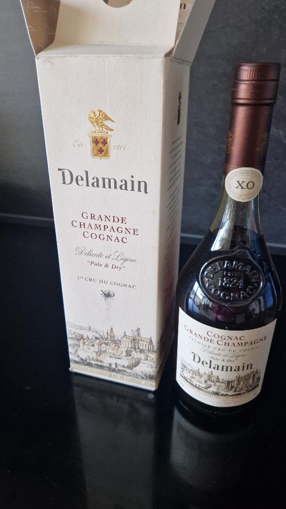 Fles  Delamain  pale &dry X.O. cognac, Nieuw, Ophalen of Verzenden, Vol, Overige typen