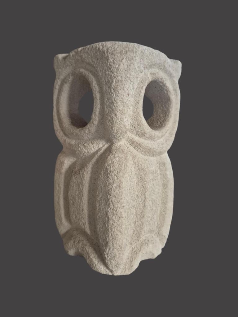Lampe Hibou en pierre Albert Tormos de 20 cm de haut, Enlèvement
