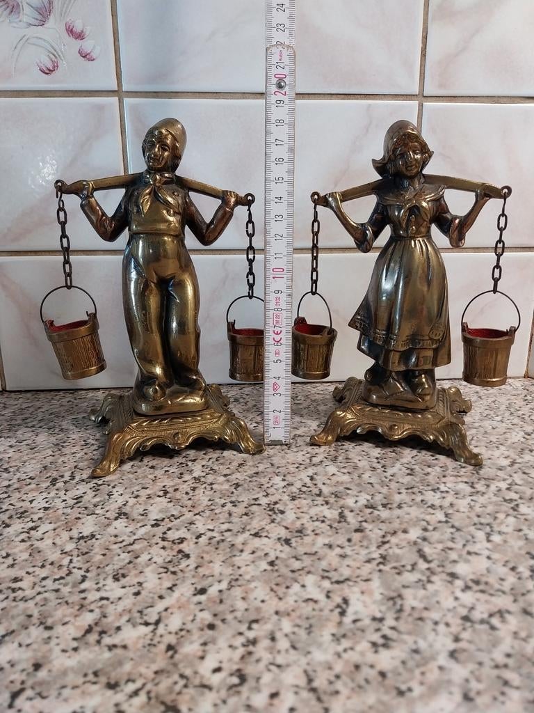 Koperen beeldjes, Antiek en Kunst, Antiek | Tin, Ophalen