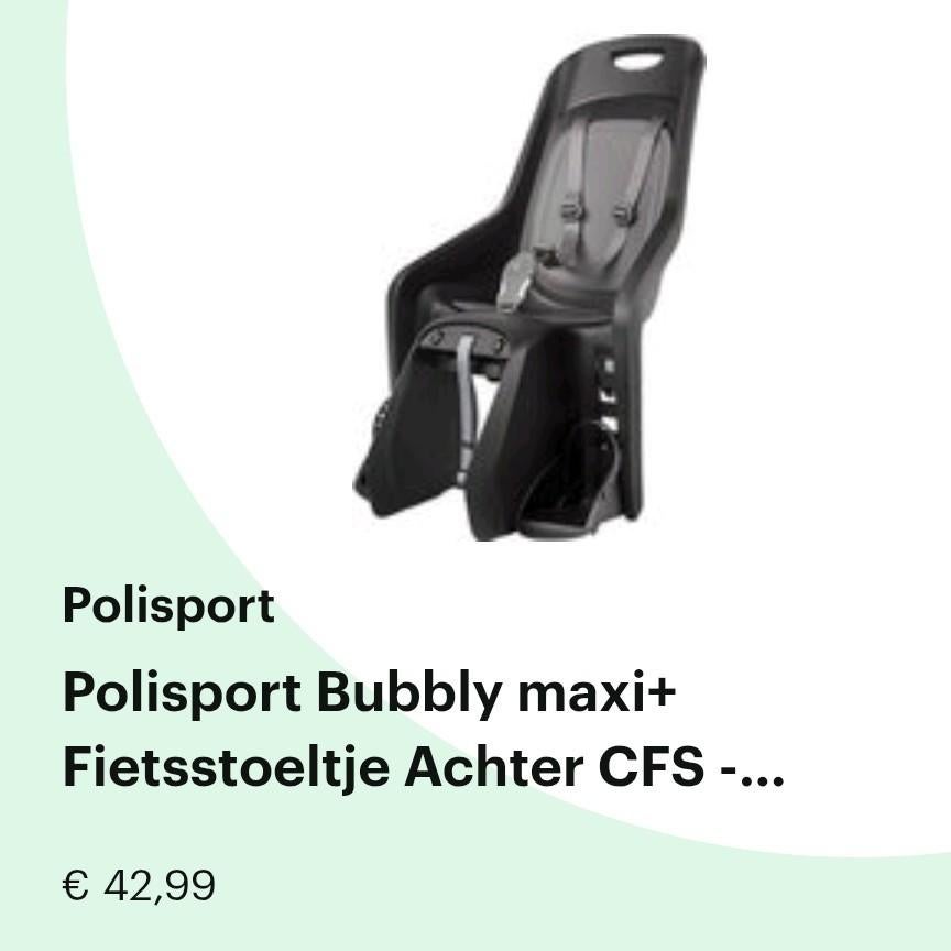 Polisport fietsstoel achter, Enlèvement