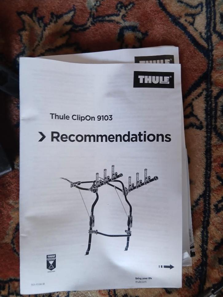 THULE CLIPON 9103, Autos : Divers, Porte-vélos, Neuf, Porte-hayon, 3 vélos ou plus, Enlèvement