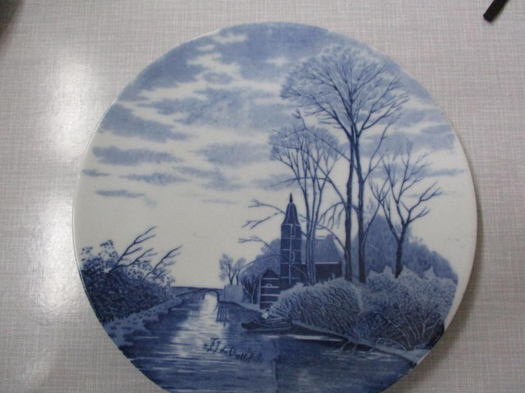 Bord gesigneerd FJ Du Chatell n/Delft tec 508, Antiek en Kunst, Ophalen of Verzenden