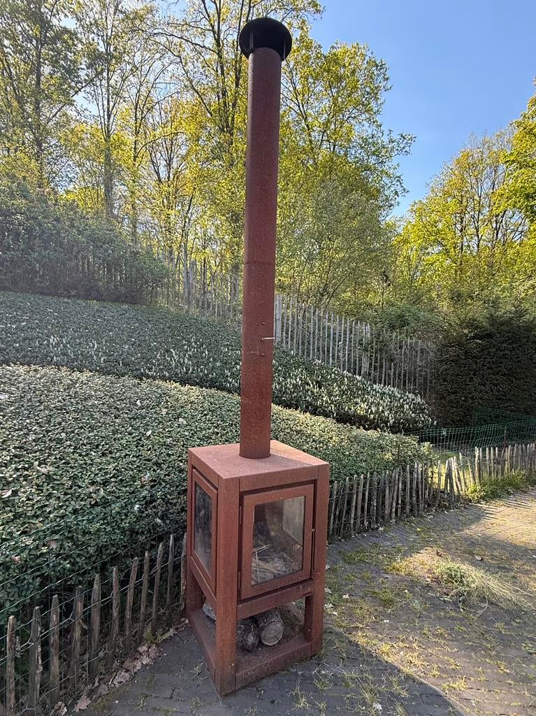 Cortenstaal tuinhaard Reny, Jardin & Terrasse, Foyers de jardin, Enlèvement, Comme neuf