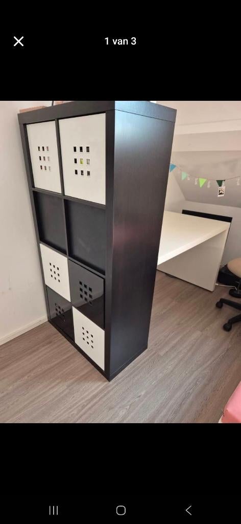 Bureau met vakkenkast Expedit Ikea, Maison & Meubles, Enlèvement, Utilisé, IKEA