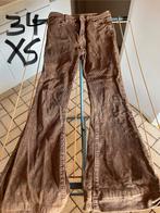 Fluwele broek, Kleding | Dames, Broeken en Pantalons, Bruin, Ophalen of Verzenden, Zo goed als nieuw, Maat 34 (XS) of kleiner