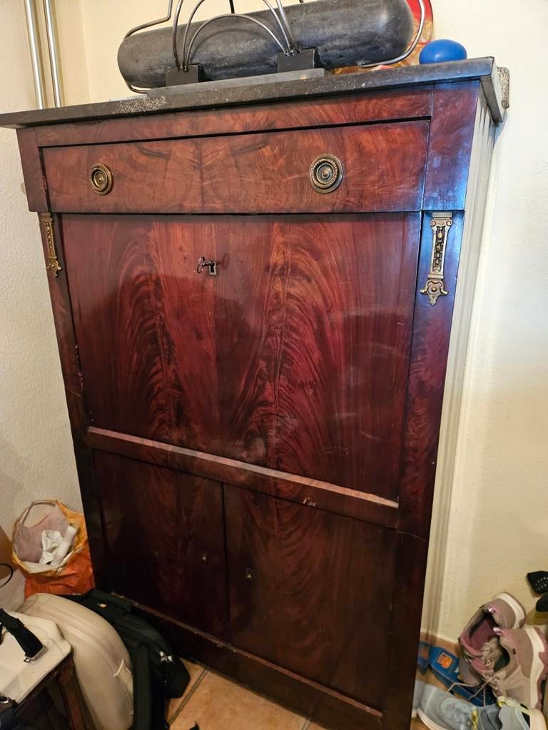 Magnifique secrétaire à abattant antique de style Empire, Maison & Meubles, Enlèvement