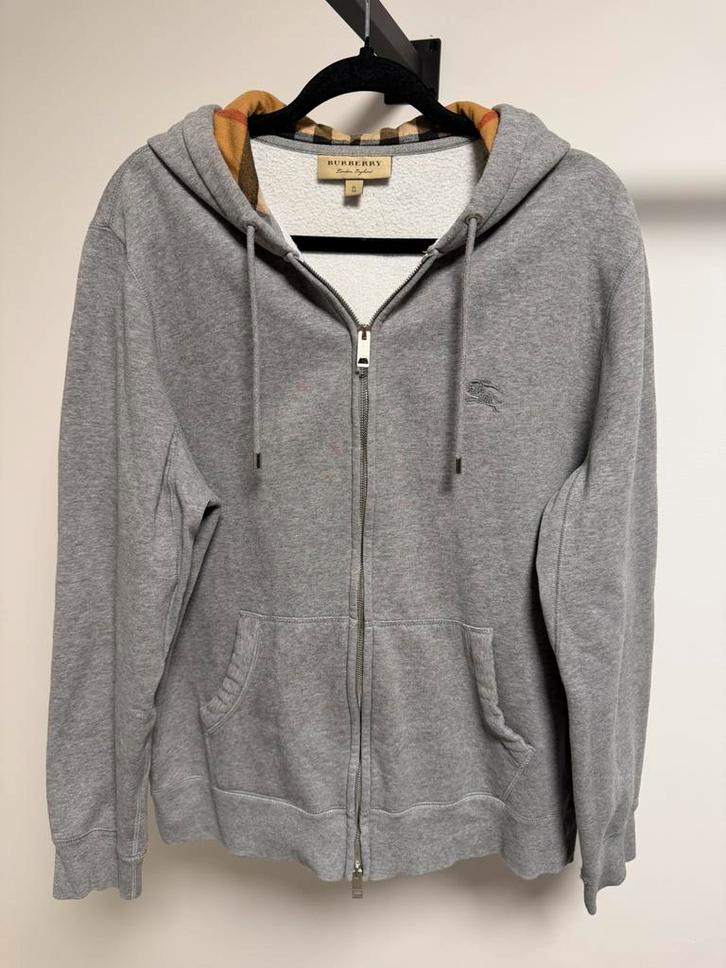 Burberry Vest Grijs met Rits - Maat XL, Kleding | Heren, Truien en Vesten, Zo goed als nieuw, Maat 56/58 (XL), Grijs, Ophalen of Verzenden