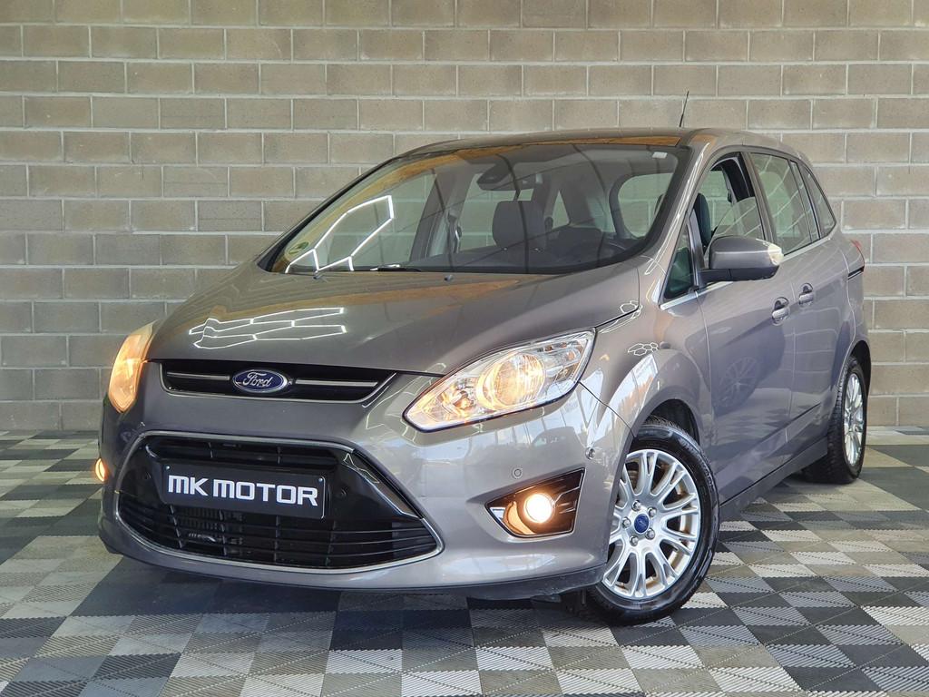 Ford Grand C-Max 🟢1.6 DIESEL 95CV - 1ER MAIN - FULL CARNE, Euro 5, Stof, Gebruikt, 4 cilinders