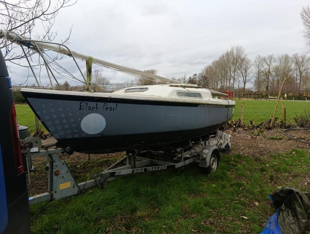 zeilboot, Watersport en Boten, Kajuitzeilboten en Zeiljachten, Gebruikt, Tourjacht of Cruiser, Polyester, 6 tot 9 meter, Elektrisch