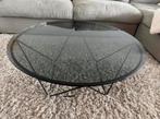 Design salontafel met glazen plaat, Ophalen, Zo goed als nieuw