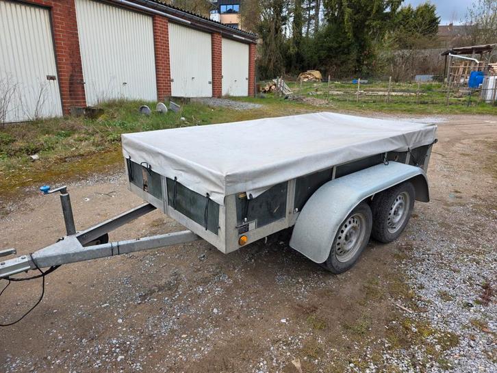 A vendre Remorque double essieux 2m57 sur 1m32, Auto diversen, Aanhangers en Bagagewagens, Ophalen