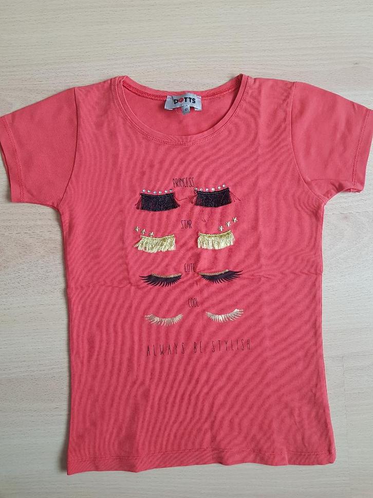 T-shirt rouge à cils - Dotts - taille 152, Enfants & Bébés, Vêtements enfant | Taille 152, Utilisé, Fille, Chemise ou À manches longues