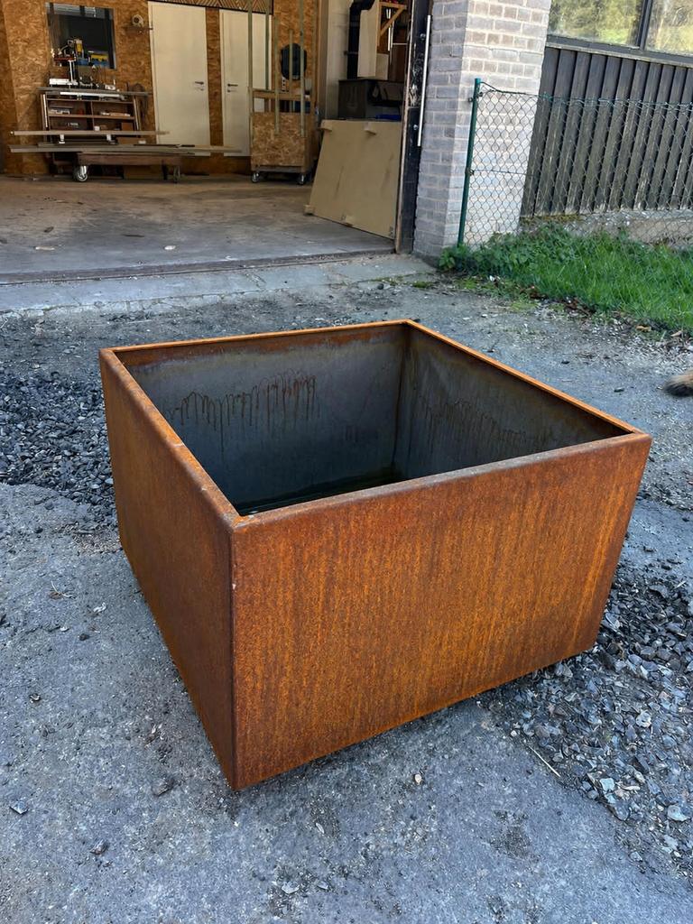 Bacs à fleurs en Acier Corten 5 MM, Ophalen, Zo goed als nieuw