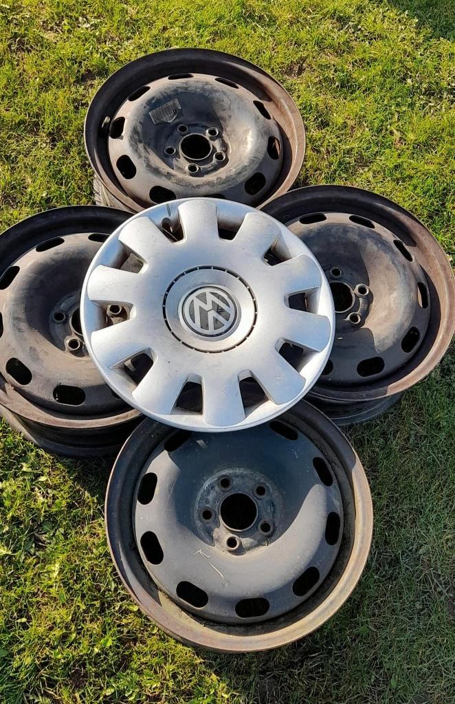 Jante acier origine Audi VW 1J0601027Q L'ensemble, Autos : Pièces & Accessoires, Pneus & Jantes, Jante(s), 15 pouces, Autre, Utilisé