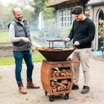 bbq plancha Companero XXL Cortenstaal met 80cm plaat 8mm NW, Tuin en Terras, Ophalen of Verzenden, Nieuw, RJRoyal Living, Met accessoires