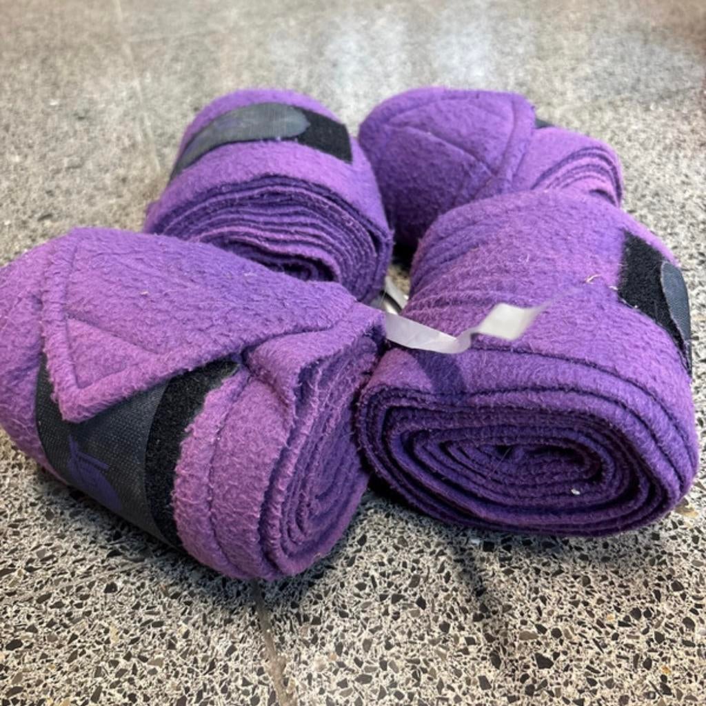Set van 4 Hyrtec Fleece Bandages – Paars, Dieren en Toebehoren, Paarden en Pony's | Beschermers, Ophalen of Verzenden, Zo goed als nieuw
