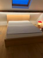 Malm ikea bed wit eik 160x200, Maison & Meubles, Chambre à coucher | Chambres à coucher complètes, Enlèvement, Comme neuf