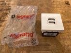 Legrand - Mosaic - 2x USB-A-lader wit, Ophalen of Verzenden, Nieuw, Stopcontact