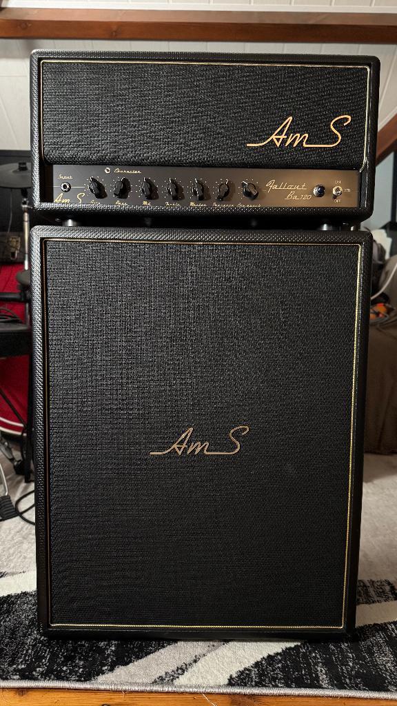 AmS Amplifiers Bass 120 Custom + 2x10 oversized, Musique & Instruments, Amplis | Basse & Guitare, Comme neuf, Guitare basse, 100 watts ou plus