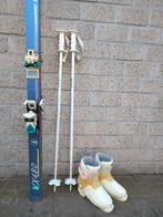 Complete ski-set: skis + stokken + skischoenen maat 34, Ophalen, Gebruikt, Ski, Stokken
