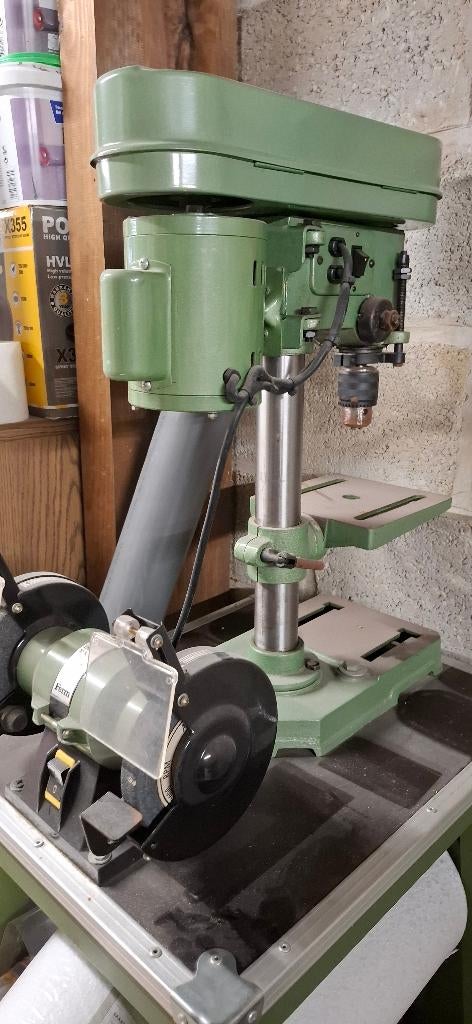 Perel Mini-Kolomboormachine + Slijpsteen, Doe-het-zelf en Bouw, Gereedschap | Boormachines, Gebruikt, Kolomboormachine, Ophalen