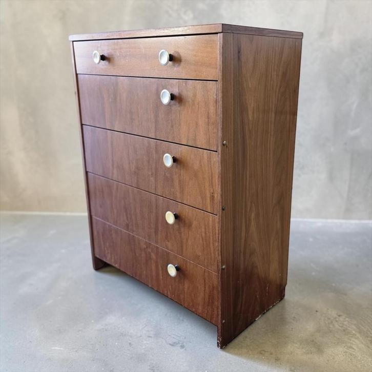 Vintage houten klepkast / schoenenkast, Kinderen en Baby's, Kinderkamer | Commodes en Kasten, Gebruikt, Ophalen