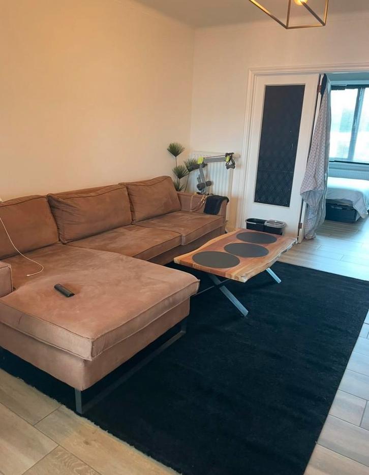 3 zit hoeksalon Congac bruin, Huis en Inrichting, Zetels | Complete zithoeken, Gebruikt, Ophalen