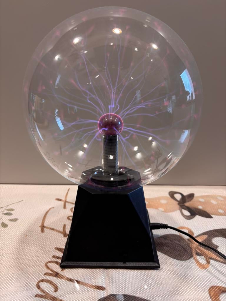 Plasma bol  lamp met adapter, Ophalen, Zo goed als nieuw