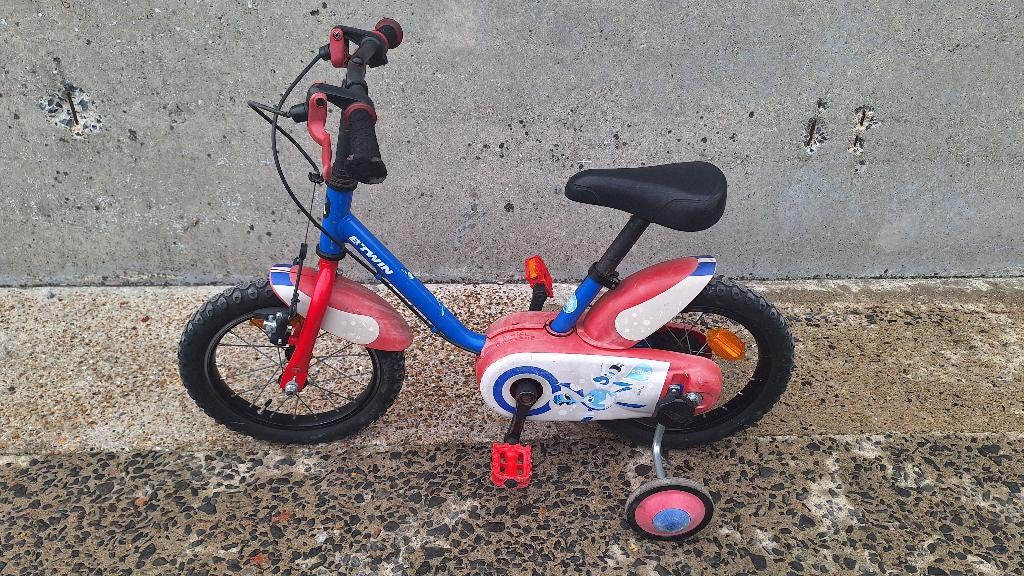 kinderfiets Btwin Calipo kids 14", Ophalen, Zijwieltjes, Gebruikt, Minder dan 16 inch