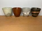 Set van 4 stuks Kyoto Yunomi HK Living 70s Ceramics Japans, Enlèvement ou Envoi, Comme neuf, Céramique, Autres styles