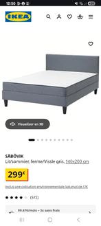 LIT IKEA 140x200 tres peu utilise adulte, Enlèvement, Comme neuf, Deux personnes