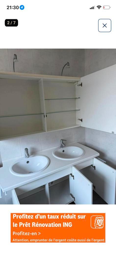 Meuble de salle de bain, Maison & Meubles, Salle de bain | Salle de bain complète, Utilisé, Enlèvement