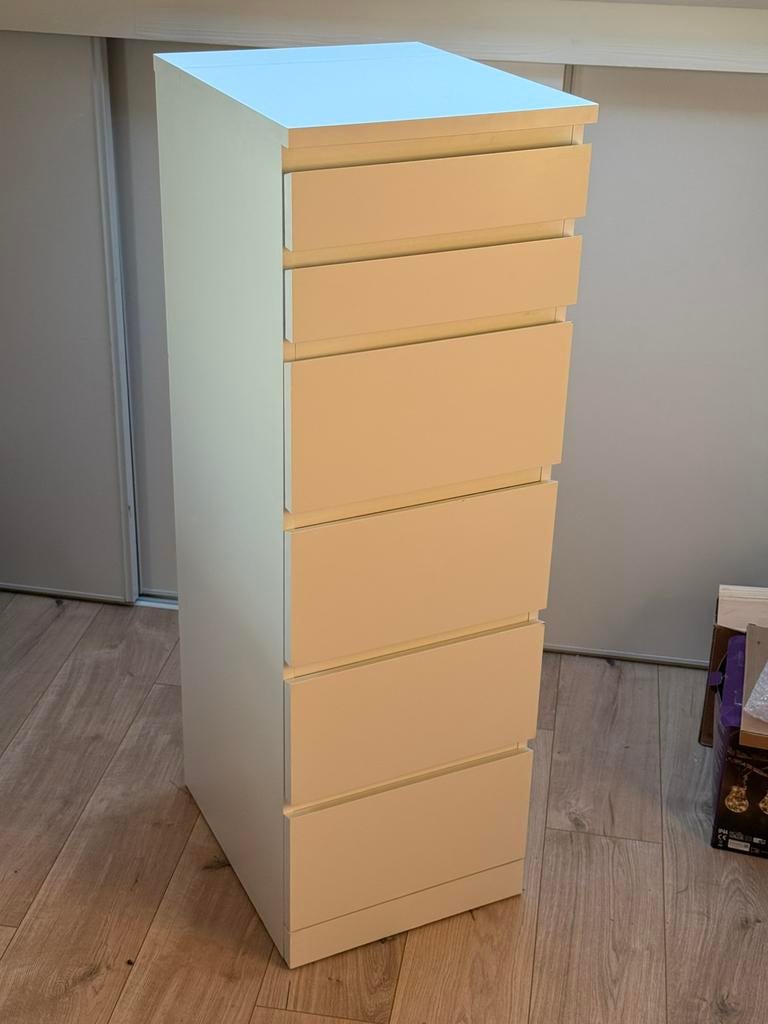 Commode Ikea Malm avec mirroir, Maison & Meubles, 25 à 50 cm, 5 tiroirs ou plus, Enlèvement, Utilisé