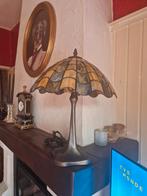 Lampe Tyffani bronze et pâte de verre, Ophalen, Glas