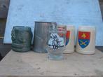 Bierpotten met  militaire achtergrond, Verzamelen, Glas en Drinkglazen, Ophalen of Verzenden, Gebruikt, Bierglas